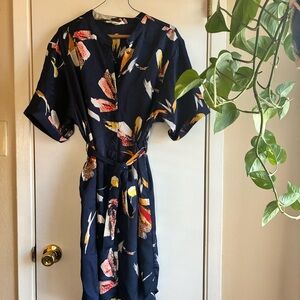 Lovestitch Navy Floral Midi Dress